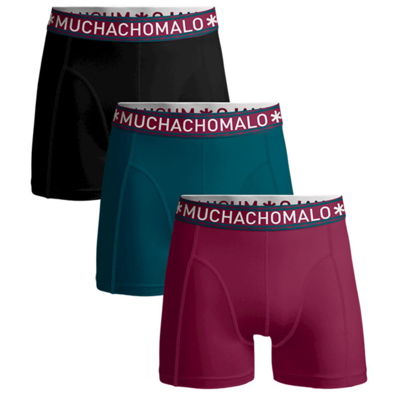 Muchachomalo Muchachomalo SOLID1010-473 Men 3-Pack Short Solid
