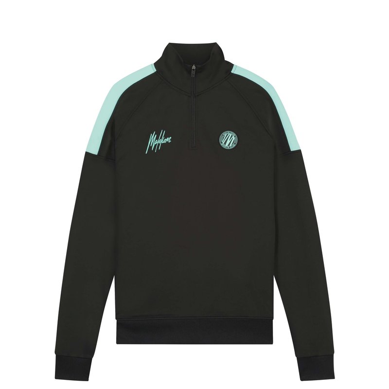 Malelions Malelions Sport Striker Striker Quarterzip Tracktop  Black/ Turquoise