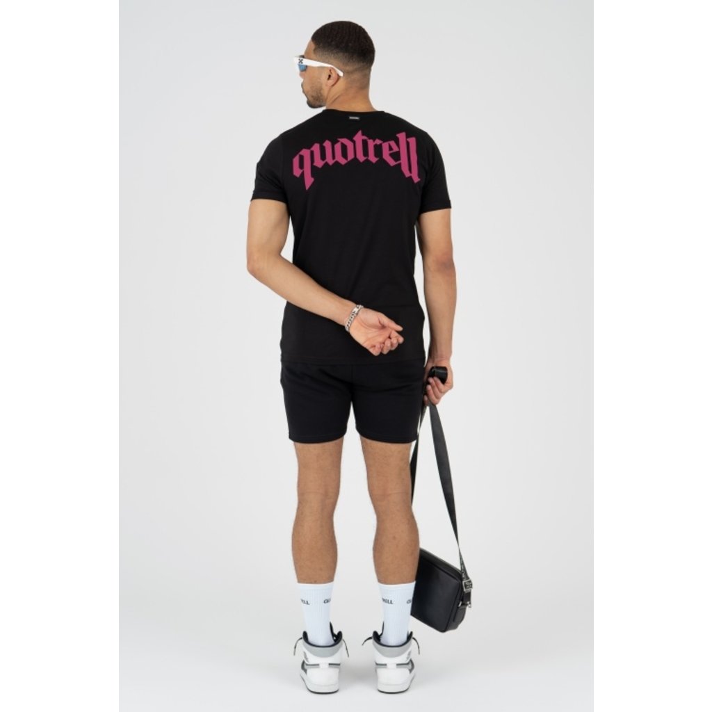 Quotrell Quotrell Wing T-shirt Black/Fuchsia