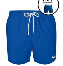 Muchachomalo Muchachomalo Solid2062-14 Swimshort Effen Blue