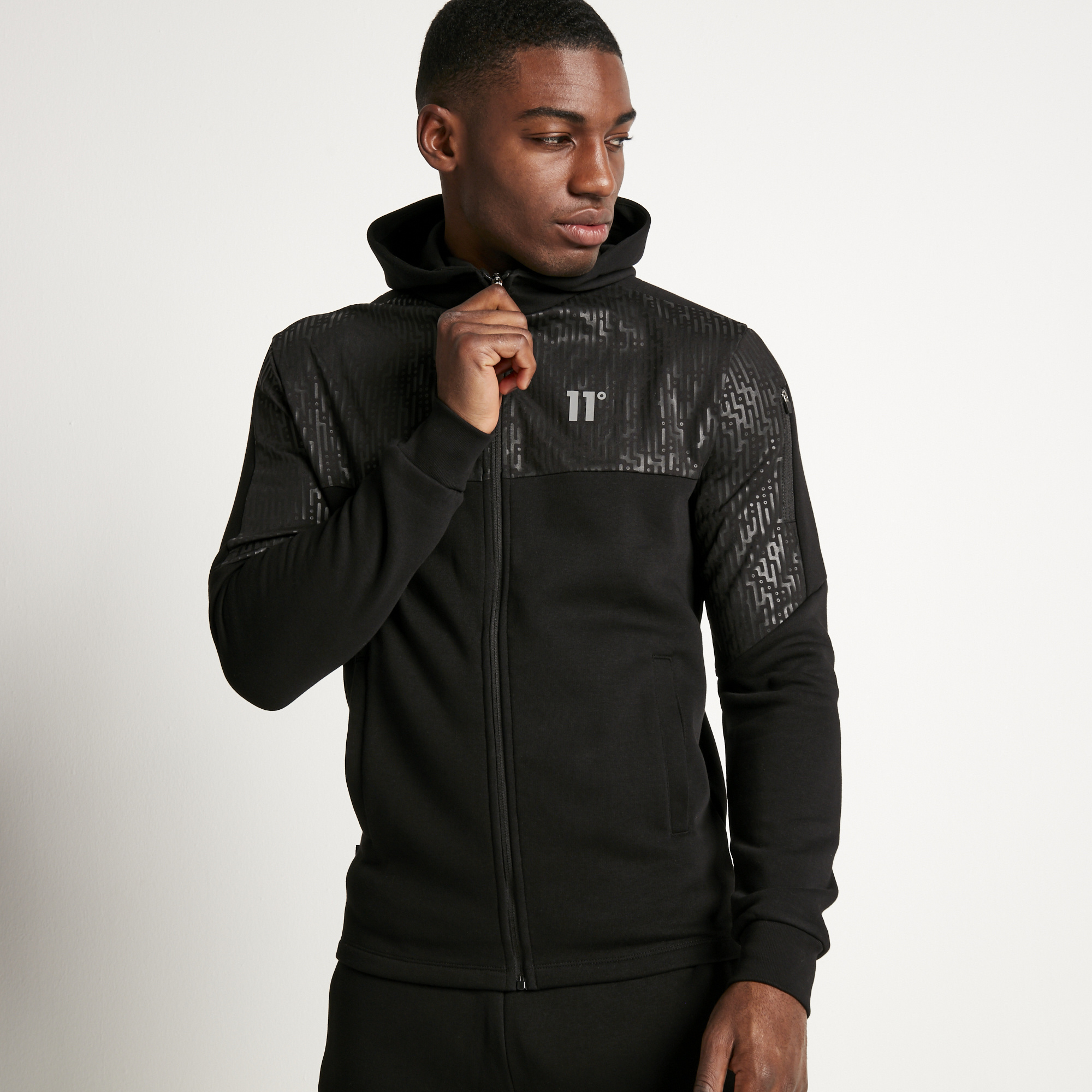 11 degrees black hoodie deals