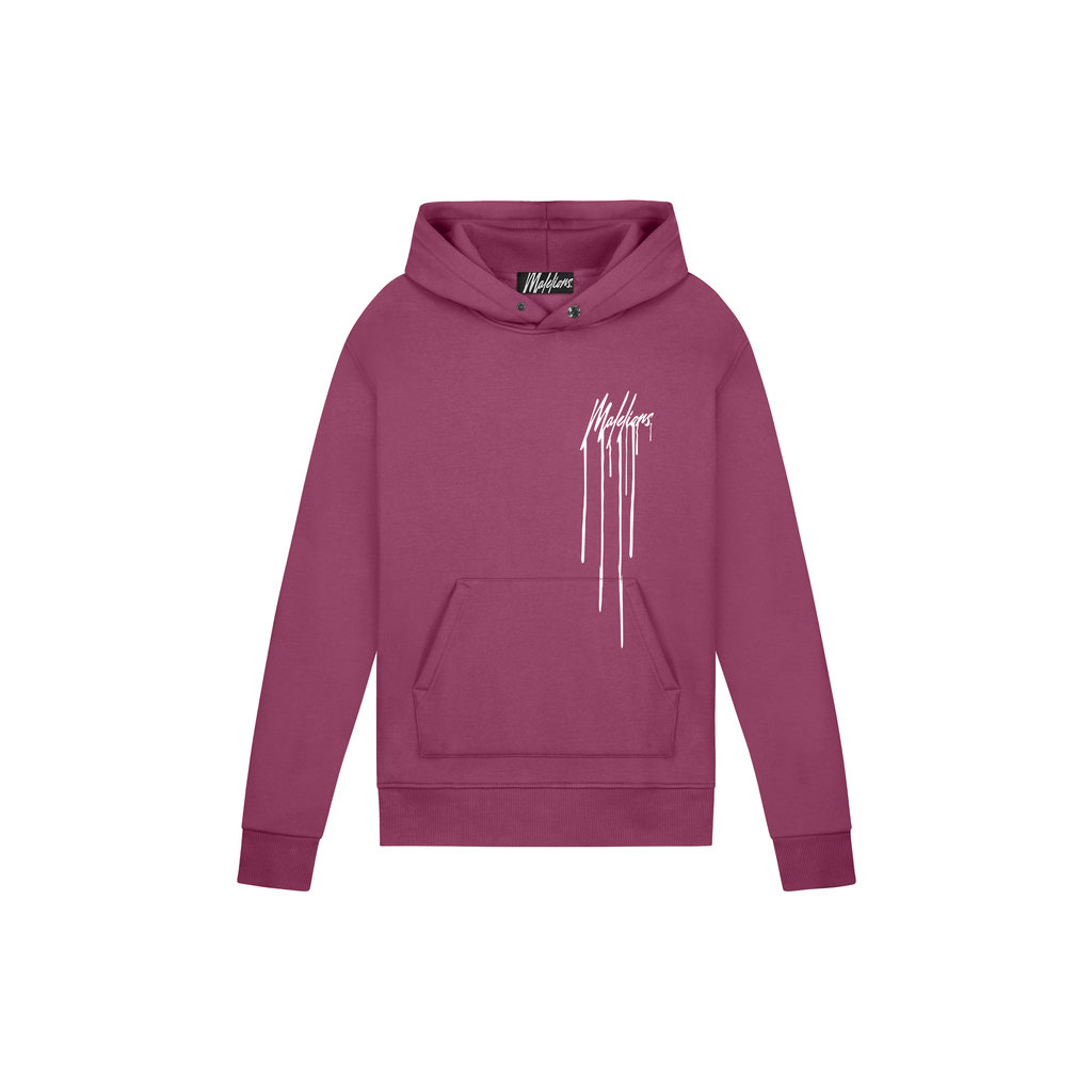 Malelions Malelions  Men Dripped Hoodie Cherry/White