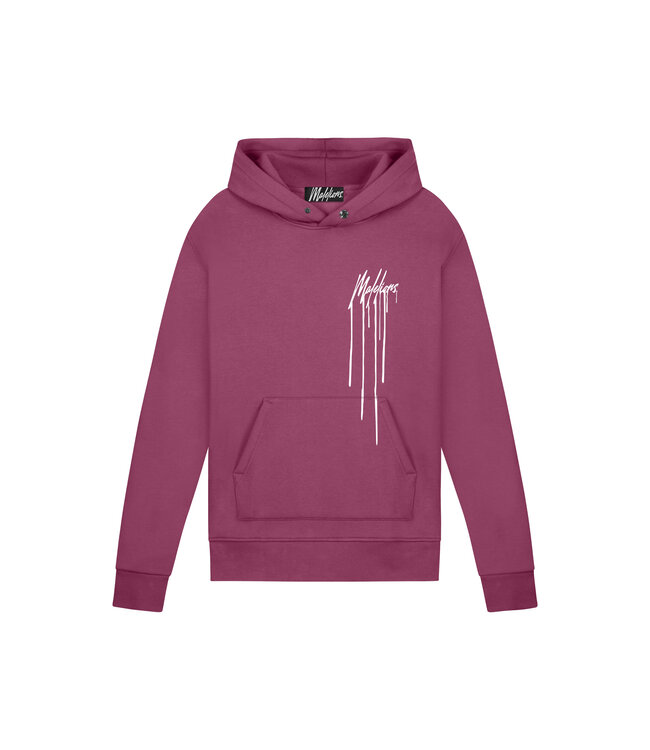 Malelions Malelions  Men Dripped Hoodie Cherry/White