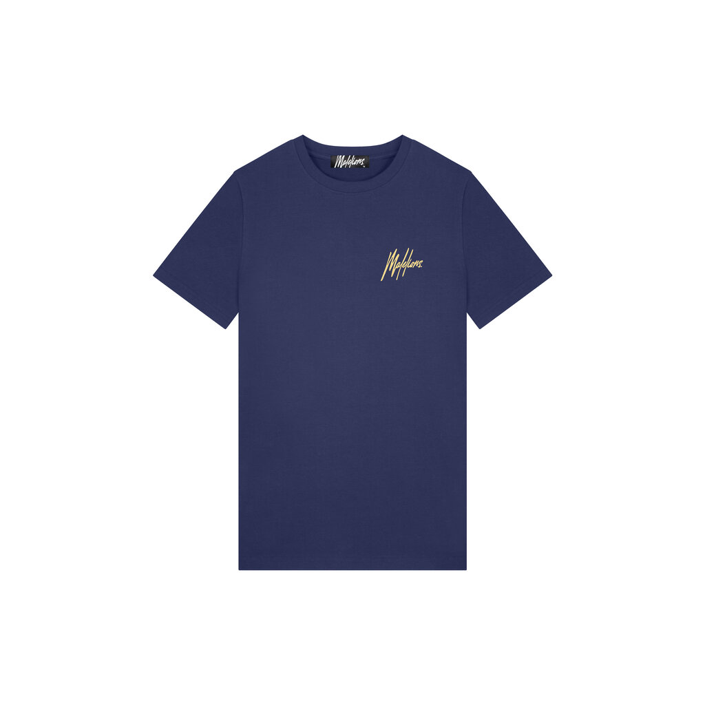 Malelions Malelions Men 3D Graphic T-Shirt Navy/Gold