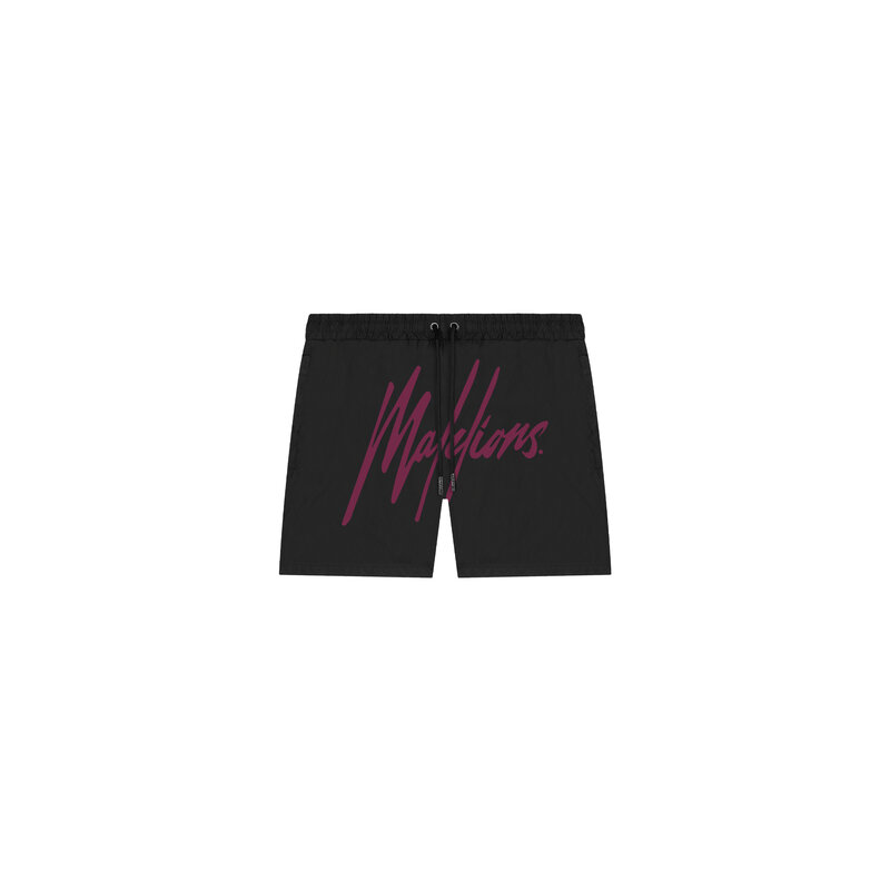 Malelions Malelions Men Essentials Swimshort Black/Cherry