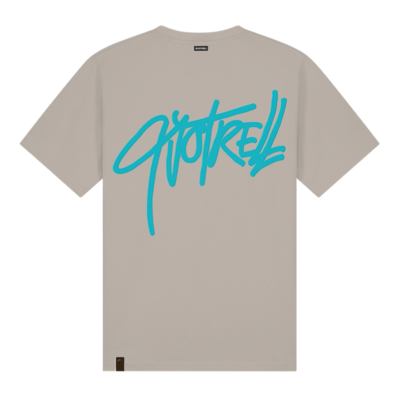 Quotrell Quotrell Monterey T-Shirt Taupe/Aqua