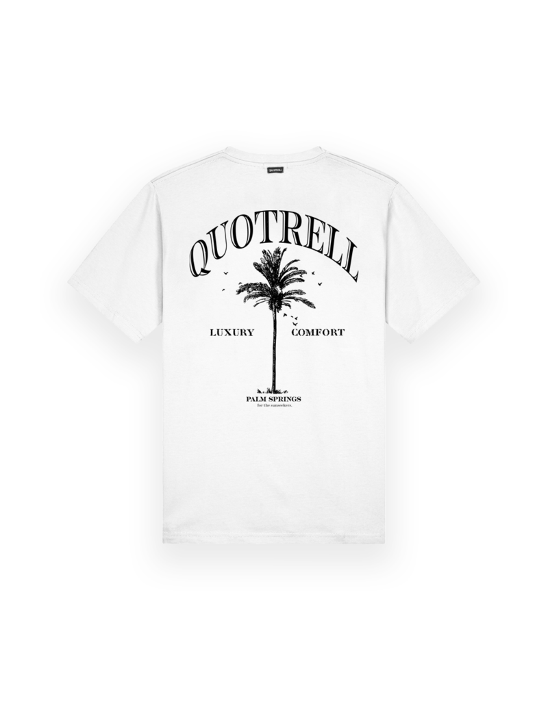 Quotrell Quotrell Palm Springs T-Shirt Off White/Black