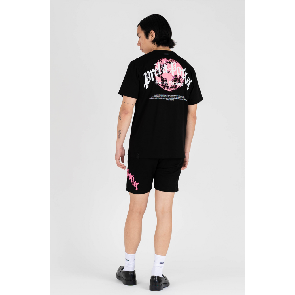 Quotrell Quotrell Global Unity T-Shirt Black/Neon Pink