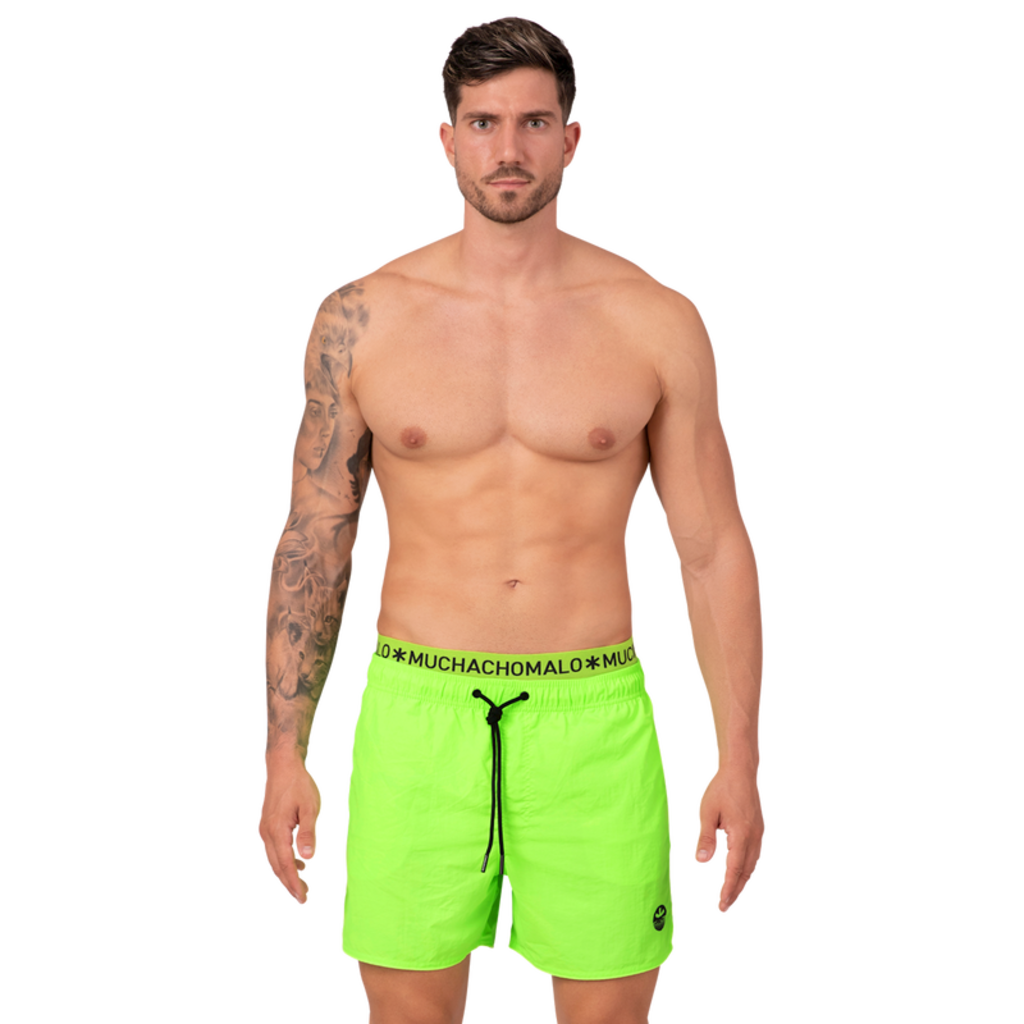 Muchachomalo Muchachomalo Men Swimshort Solid Neon Green