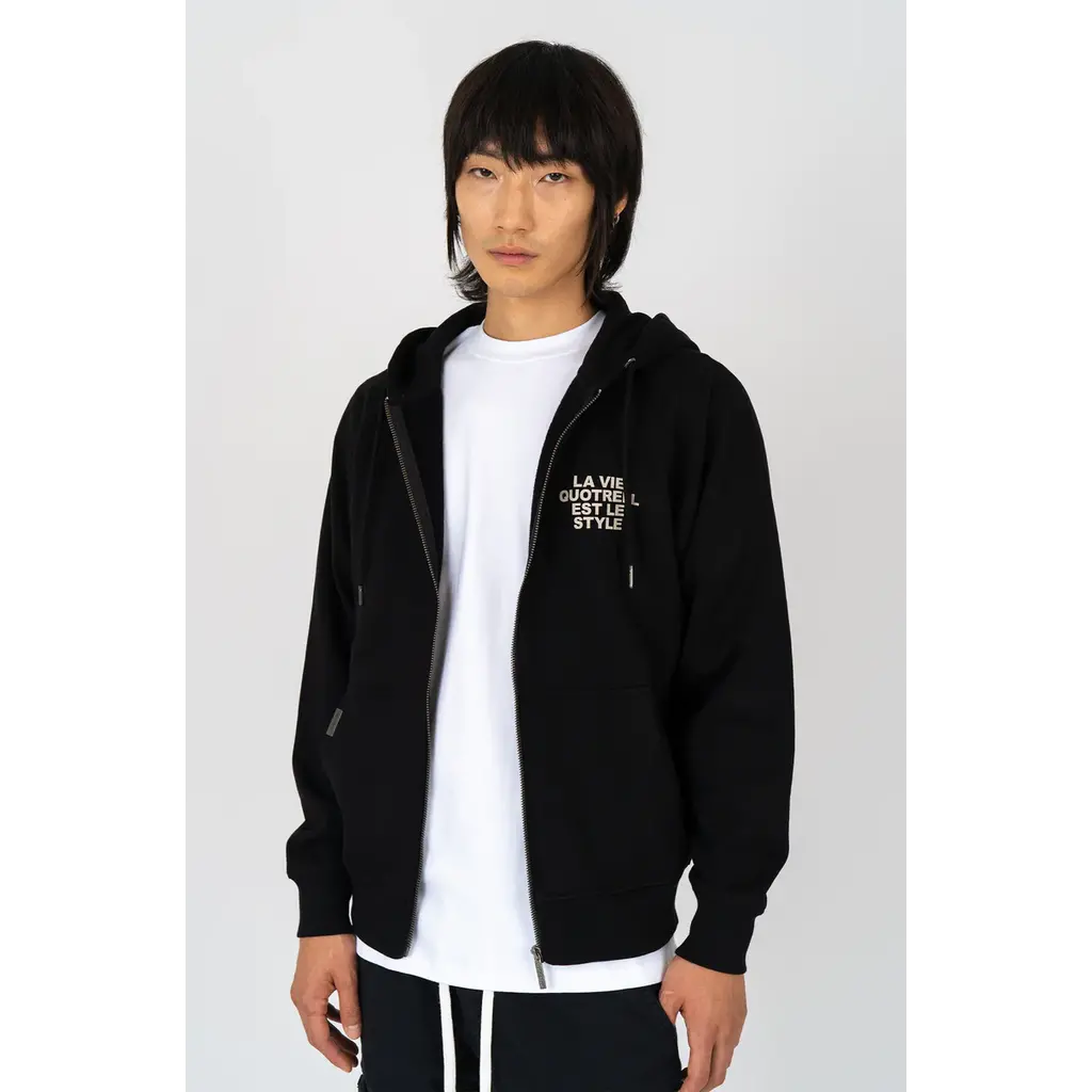 Quotrell Quotrell La Vie Zip Hoodie Black