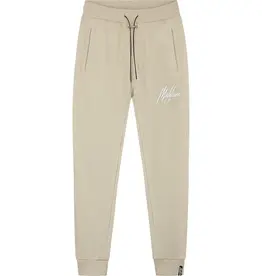 Malelions Malelions Men Duo Essentials Trackpants Beige/White