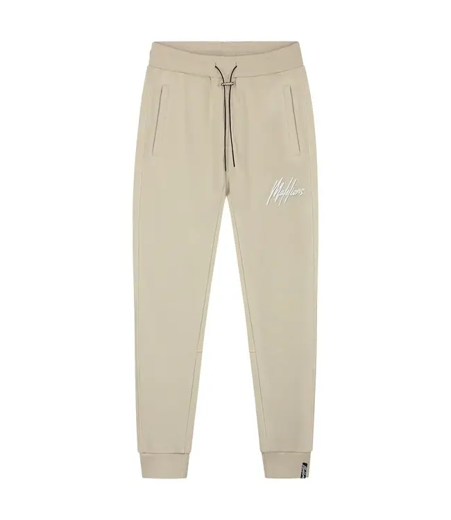 Malelions Malelions Men Duo Essentials Trackpants Beige/White