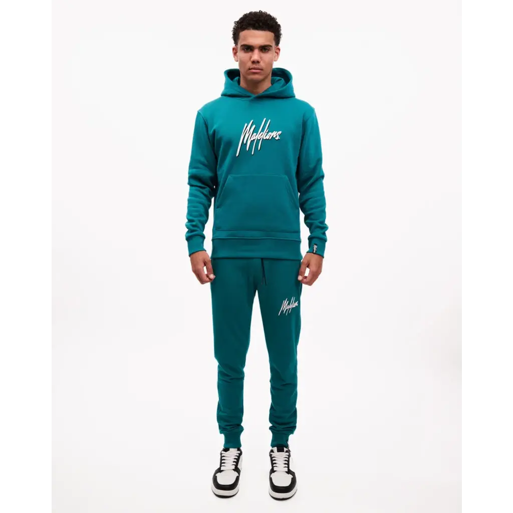 Malelions Malelions Men Duo Essentials Trackpants Teal/White