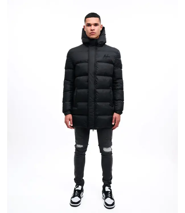 Malelions Malelions Men Long Puffer Jacket Black