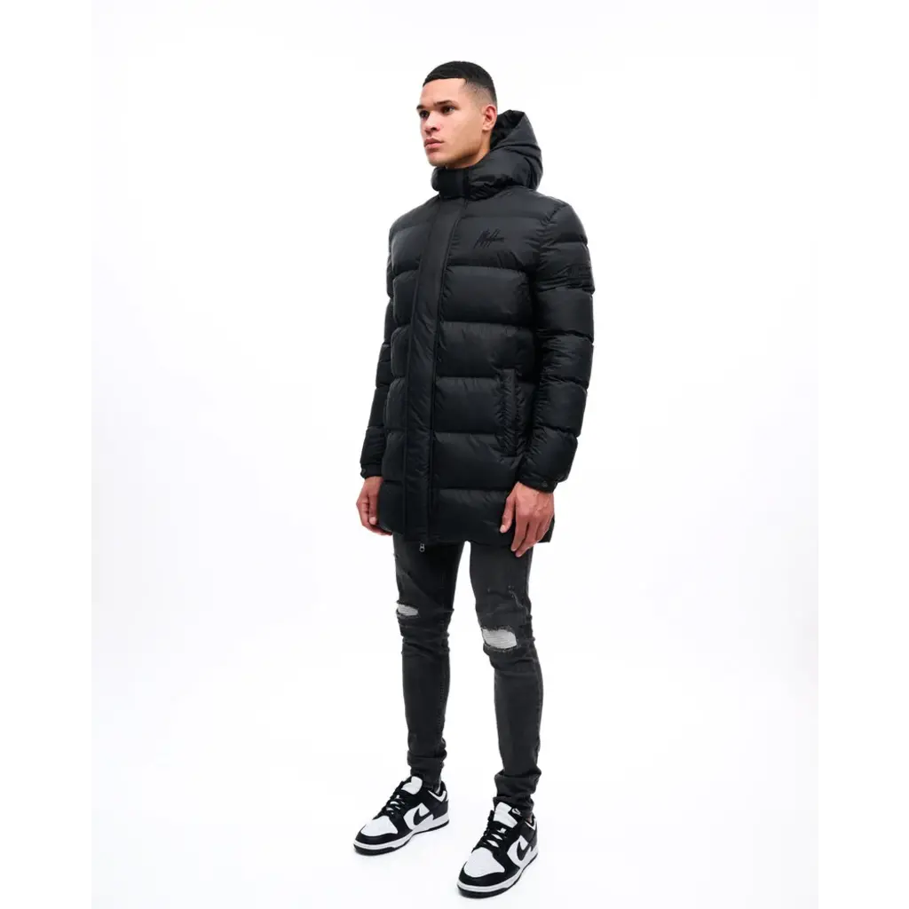 Malelions Malelions Men Long Puffer Jacket Black