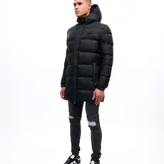 Malelions Malelions Men Long Puffer Jacket Black