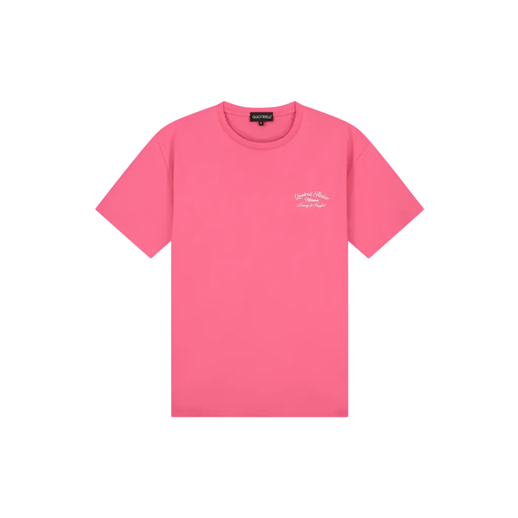 Quotrell Quotrell Atelier Milano T-Shirt Pink/White