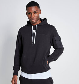 11 Degrees 11 Degrees Woven Pocket Hoodie Black