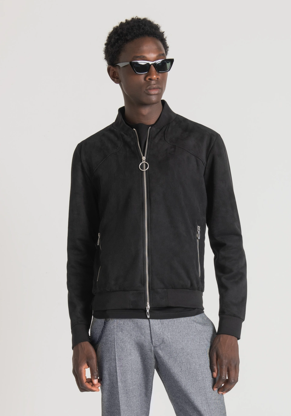 Antony Morato Black Polyester Scarf