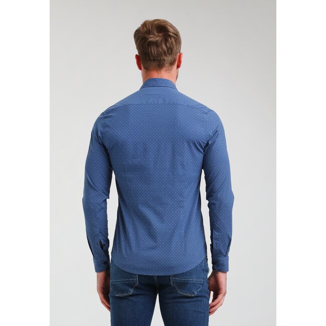 Gabbiano Gabbiano 334225 Overhemd Poplin Printed Indigo/Navy