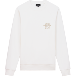 Quotrell Quotrell La Vie Crewneck Off White/Oat