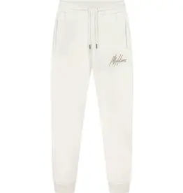 Malelions Malelions Men Striped Signature  Sweatpants Off-White/Taupe