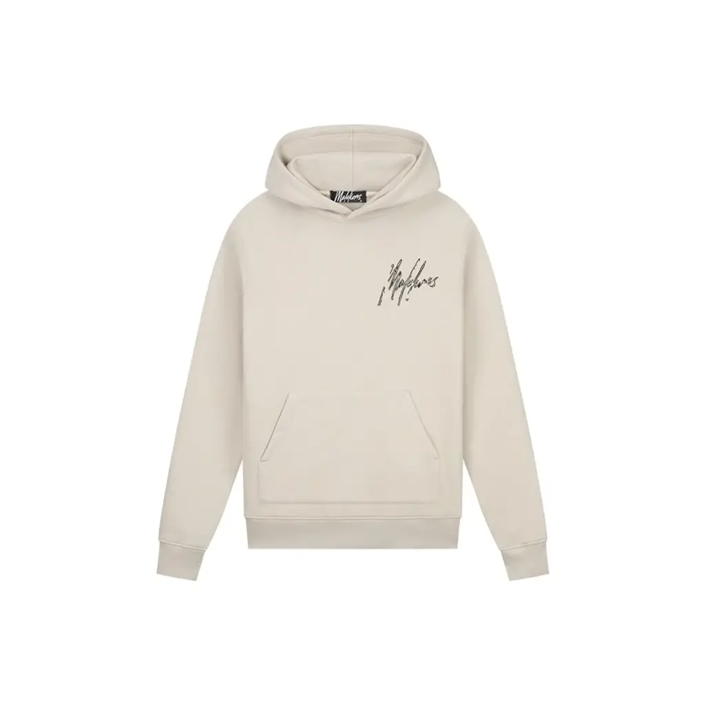 Malelions Malelions Men Destroyed Signature Hoodie Cement/Black