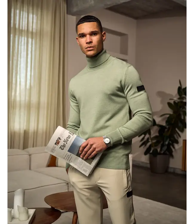 Malelions Malelions Men Knit Turtleneck Dry Sage