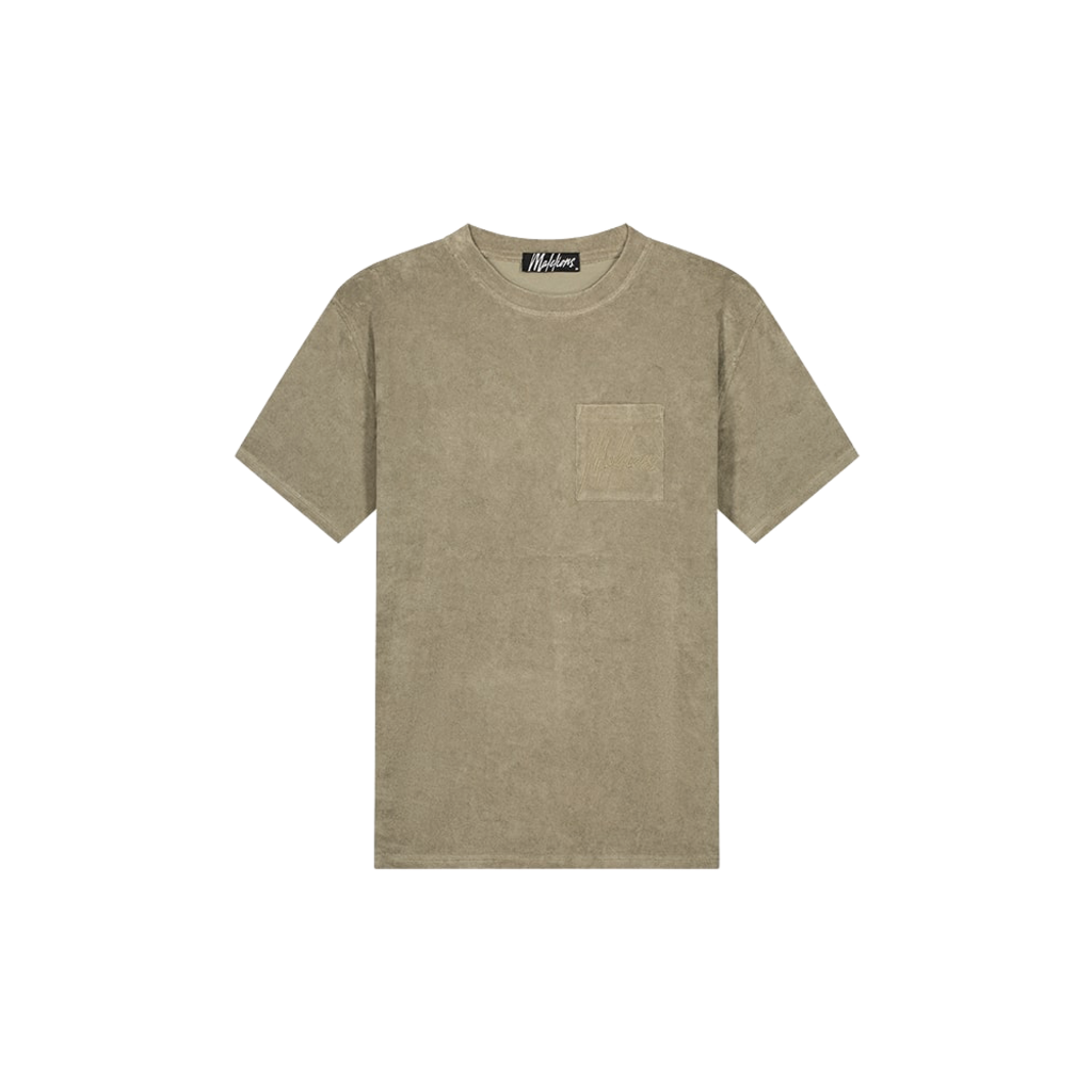 Malelions Malelions Men Signature Towelling T-Shirt Dry Sage