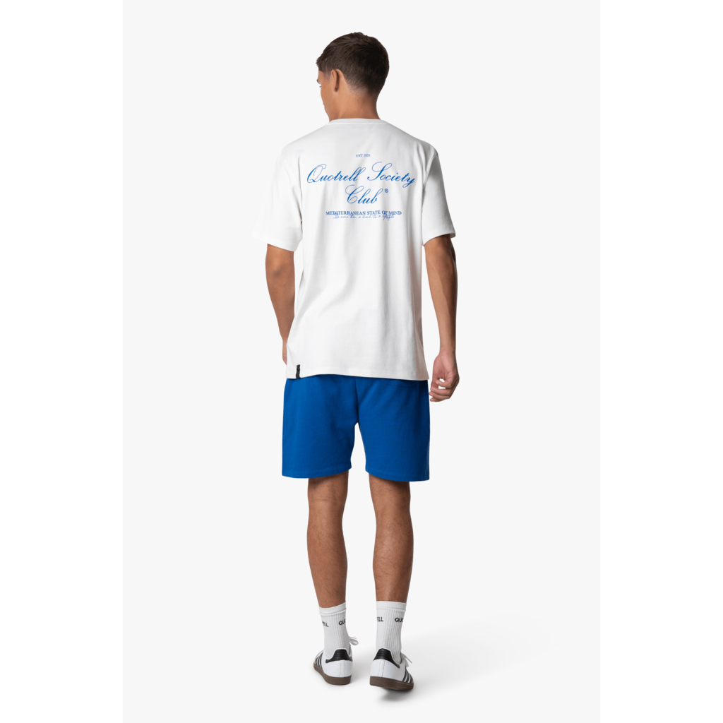 Quotrell Quotrell Society Club T-Shirt White/Cobalt