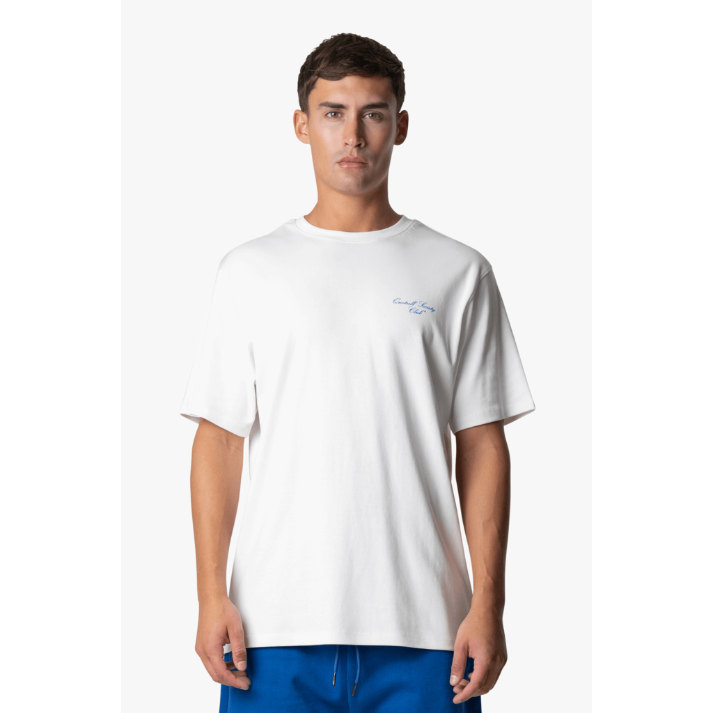 Quotrell Quotrell Society Club T-Shirt White/Cobalt