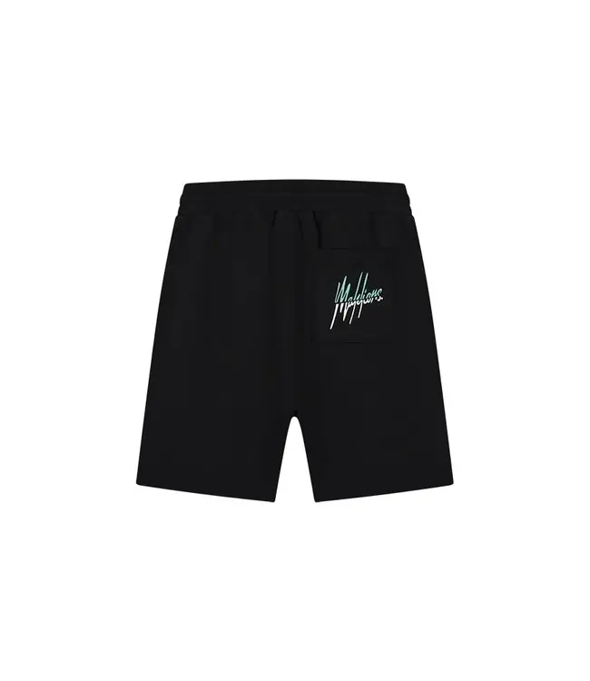 Malelions Malelions Men Split Shorts Black/Turqoise