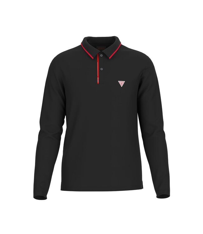 Guess Guess M4YP13KCBM0-JBLK LS TECH STRETCH POLO