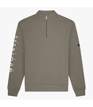 Quotrell Quotrell Defender Halfzip Faded Olive/White