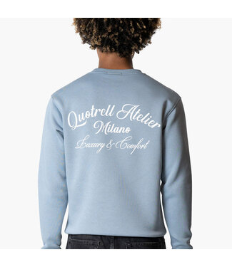 Quotrell Quotrell Atelier Milano Crewneck Muted Blue/White