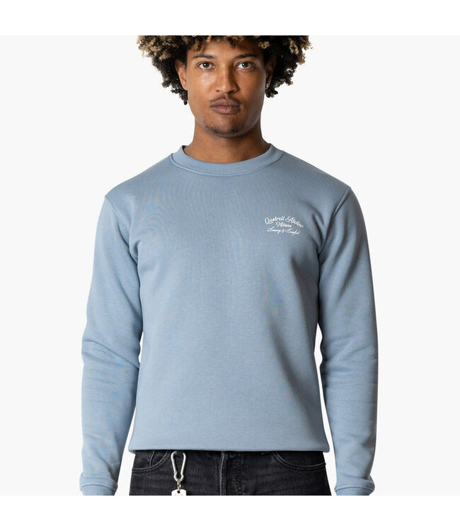 Quotrell Quotrell Atelier Milano Crewneck Muted Blue/White