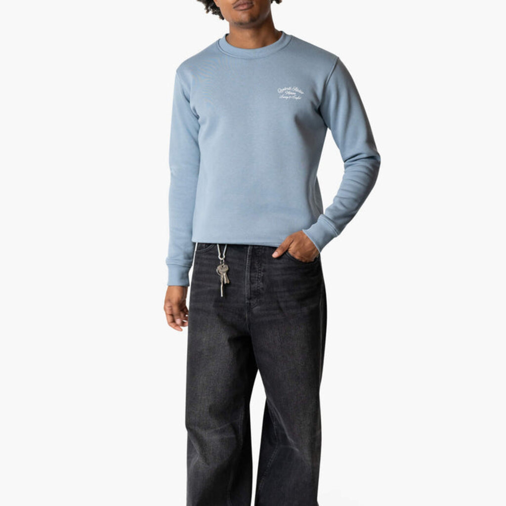 Quotrell Quotrell Atelier Milano Crewneck Muted Blue/White