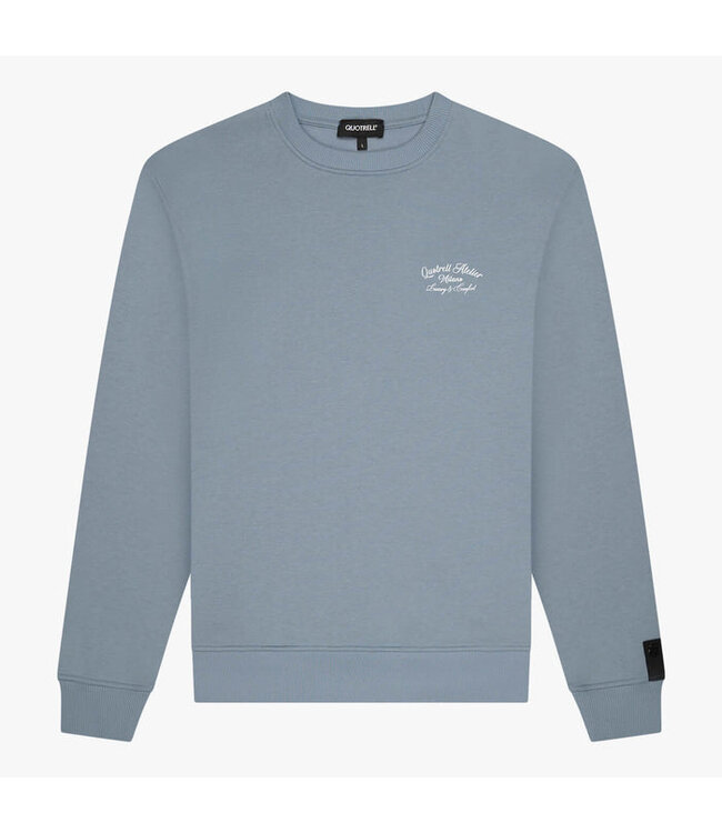 Quotrell Quotrell Atelier Milano Crewneck Muted Blue/White