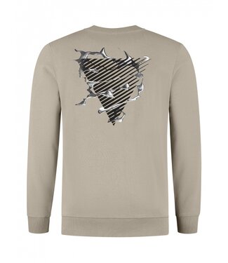 PurePath (by PureWhite) PurePath Liquid Metal Logo Sweater Taupe