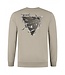 PurePath (by PureWhite) PurePath 24030312 Liquid Metal Logo Sweater Taupe