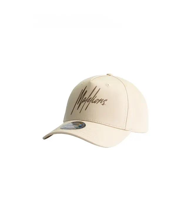 Malelions Malelions Men Striped Signature Cap Beige