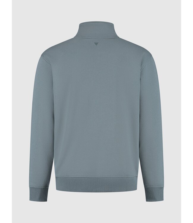 PurePath (by PureWhite) PurePath 24030319 Sideline Wordmark Halfzip Sweater Blue