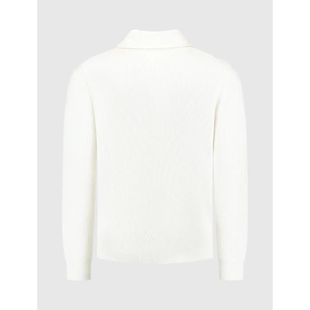 PurePath (by PureWhite) PurePath 24030818 Loose fit Halfzip Knitwear Off White