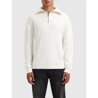 PurePath (by PureWhite) PurePath 24030818 Loose fit Halfzip Knitwear Off White