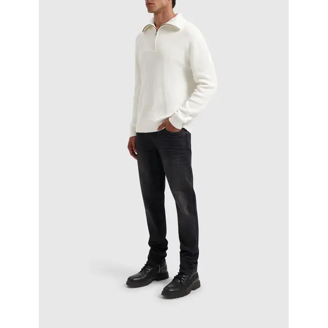 PurePath (by PureWhite) PurePath 24030818 Loose fit Halfzip Knitwear Off White