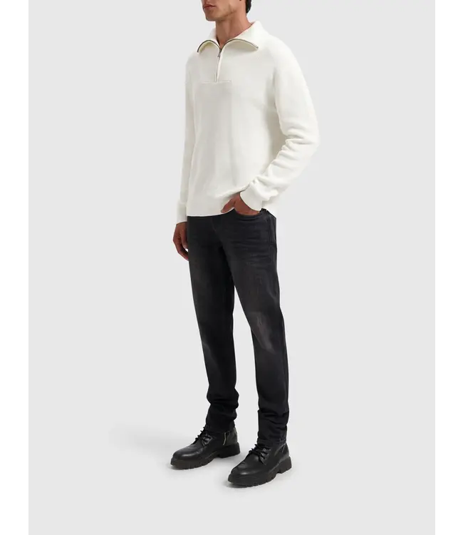 PurePath (by PureWhite) PurePath 24030818 Loose fit Halfzip Knitwear Off White