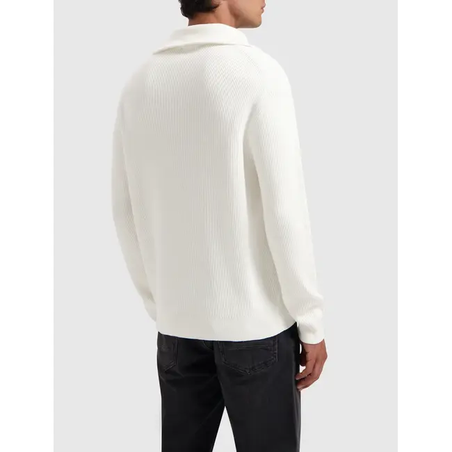 PurePath (by PureWhite) PurePath 24030818 Loose fit Halfzip Knitwear Off White
