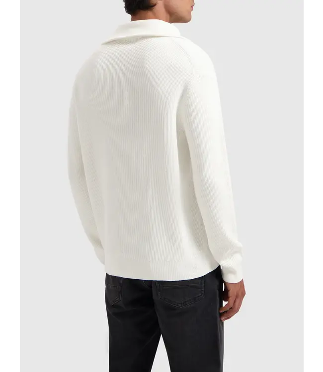 PurePath (by PureWhite) PurePath 24030818 Loose fit Halfzip Knitwear Off White