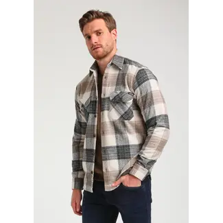 Gabbiano Gabbiano Flannel Geruiten Overhemd Taupe