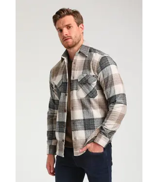 Gabbiano Gabbiano Flannel Geruiten Overhemd Taupe